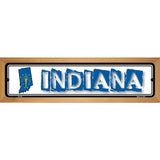 Indiana State Outline Novelty Metal Vanity Street Sign 19" x 5.5" (WB-K)