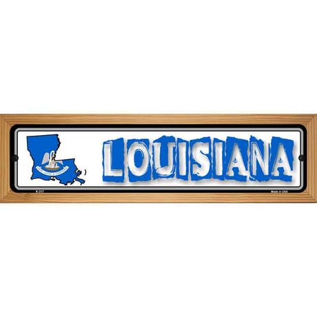 Louisiana State Outline Novelty Metal Vanity Street Sign 19" x 5.5" (WB-K)