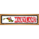 Maryland State Outline Novelty Metal Vanity Street Sign 19" x 5.5" (WB-K)