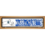 Massachusetts State Outline Novelty Metal Vanity Street Sign 19" x 5.5" (WB-K)