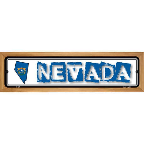 Nevada State Outline Novelty Metal Vanity Street Sign 19" x 5.5" (WB-K)