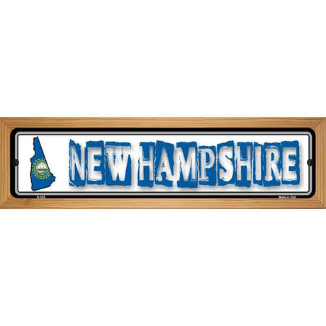 New Hampshire State Outline Novelty Metal Vanity Street Sign 19" x 5.5" (WB-K)