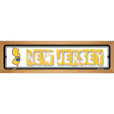 New Jersey State Outline Novelty Metal Vanity Street Sign 19" x 5.5" (WB-K)