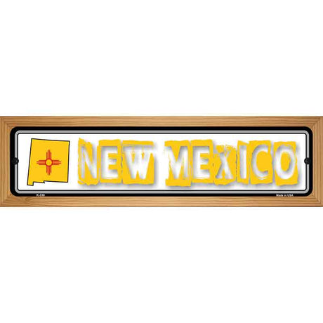 New Mexico State Outline Novelty Metal Vanity Street Sign 19" x 5.5" (WB-K)