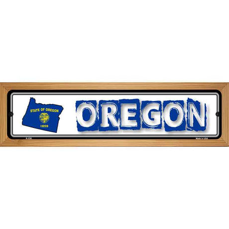 Oregon State Outline Novelty Metal Vanity Street Sign 19" x 5.5" (WB-K)