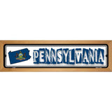 Pennsylvania State Outline Novelty Metal Vanity Street Sign 19" x 5.5" (WB-K)