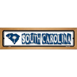 South Carolina State Outline Novelty Metal Vanity Street Sign 19" x 5.5" (WB-K)