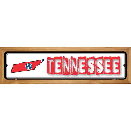 Tennessee State Outline Novelty Metal Vanity Street Sign 19" x 5.5" (WB-K)