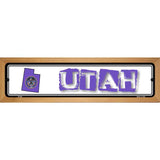 Utah State Outline Novelty Metal Vanity Street Sign 19" x 5.5" (WB-K)