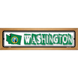 Washington State Outline Novelty Metal Vanity Street Sign 19" x 5.5" (WB-K)