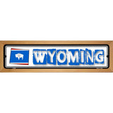 Wyoming State Outline Novelty Metal Vanity Street Sign 19" x 5.5" (WB-K)