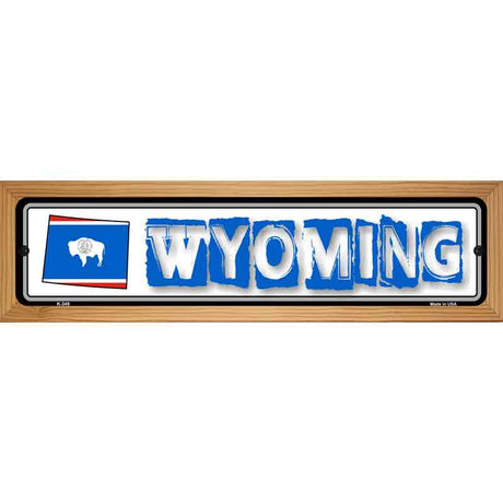 Wyoming State Outline Novelty Metal Vanity Street Sign 19" x 5.5" (WB-K)