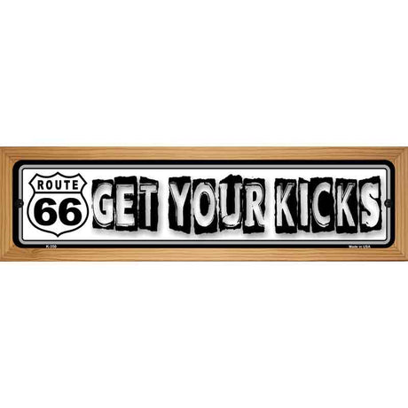 Route 66 Get Your Kicks Novelty Metal Street Sign 19" x 5.5" (WB-K)