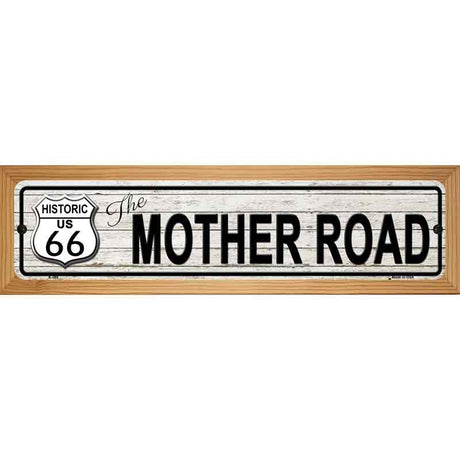 Route 66 Mother Road Grey Metal Novelty Street Sign 19" x 5.5" (WB-K)