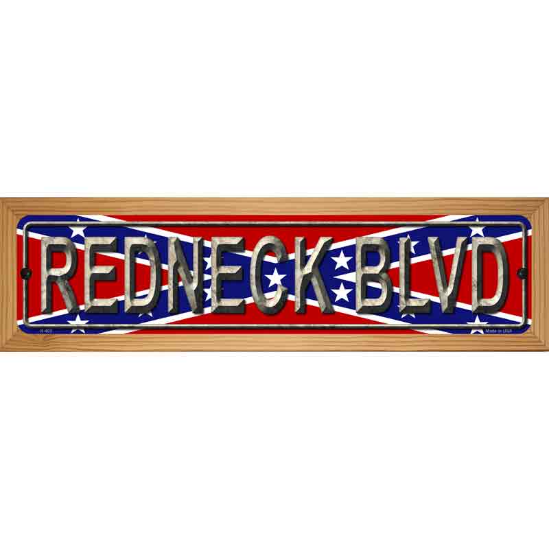 Redneck Blvd Metal Novelty Street Sign 19" x 5.5" (WB-K)