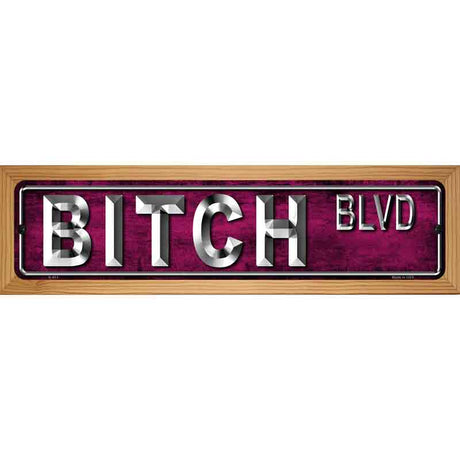 Bitch Blvd Metal Novelty Street Sign 19" x 5.5" (WB-K)