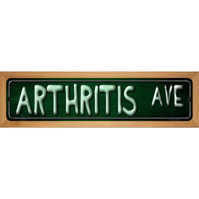 Arthritis Ave Metal Novelty Street Sign 19" x 5.5" (WB-K)