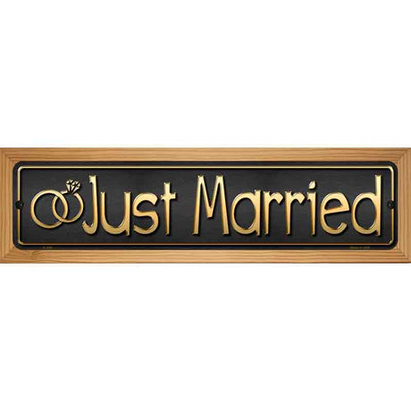 Just Married Metal Novelty Street Sign 19" x 5.5" (WB-K)