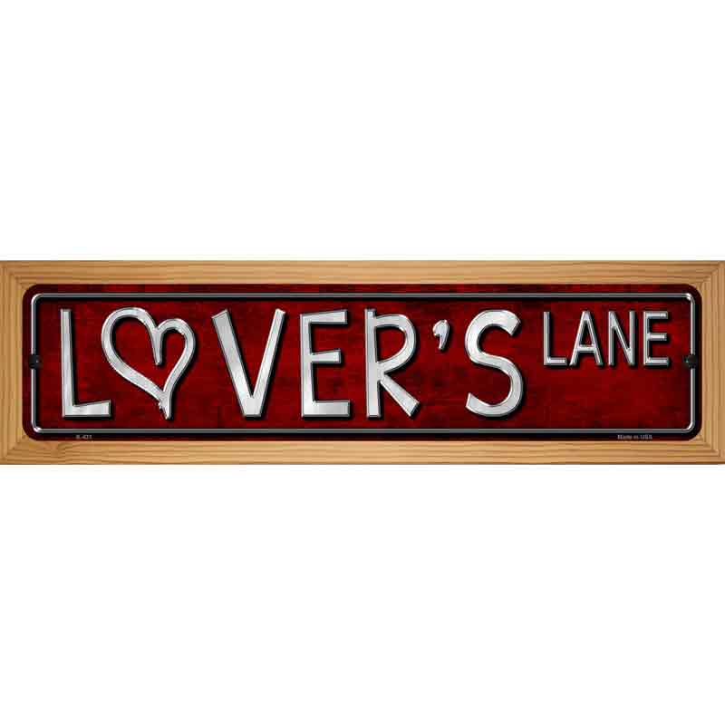 Lovers Lane Metal Novelty Street Sign 19" x 5.5" (WB-K)