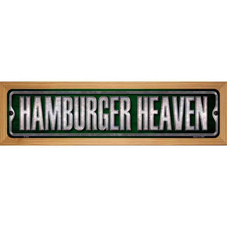 Hamburger Heaven Metal Novelty Street Sign 19" x 5.5" (WB-K)