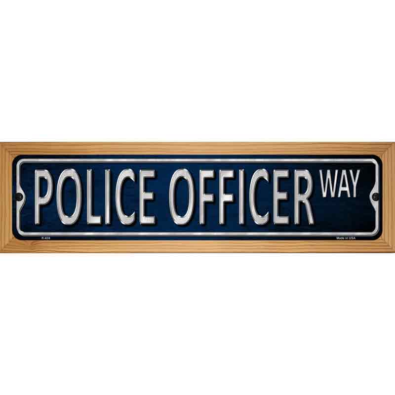 Police Officer Metal Novelty Street Sign 19" x 5.5" (WB-K)