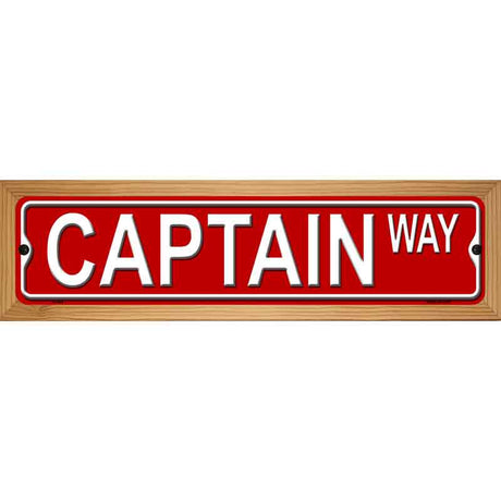 Captain Way Metal Novelty Street Sign 19" x 5.5" (WB-K)