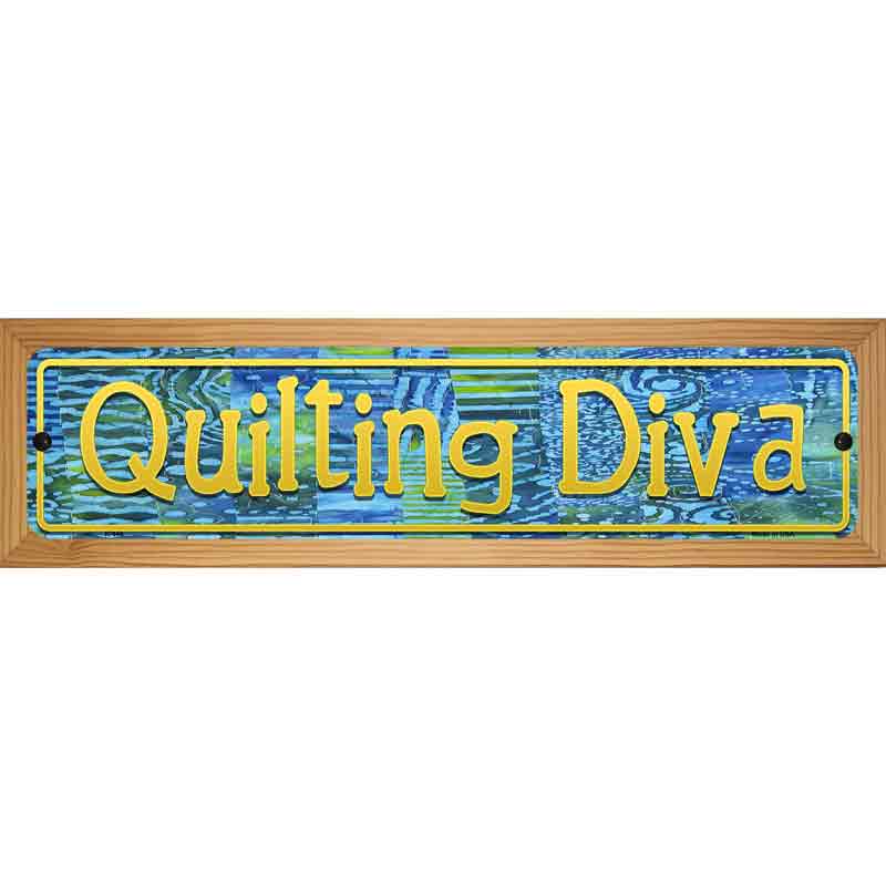 Quilting Diva Metal Novelty Street Sign 19" x 5.5" (WB-K)