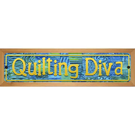 Quilting Diva Metal Novelty Street Sign 19" x 5.5" (WB-K)