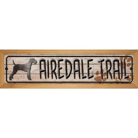 Airedale Trail Novelty Metal Street Sign 19" x 5.5" (WB-K)