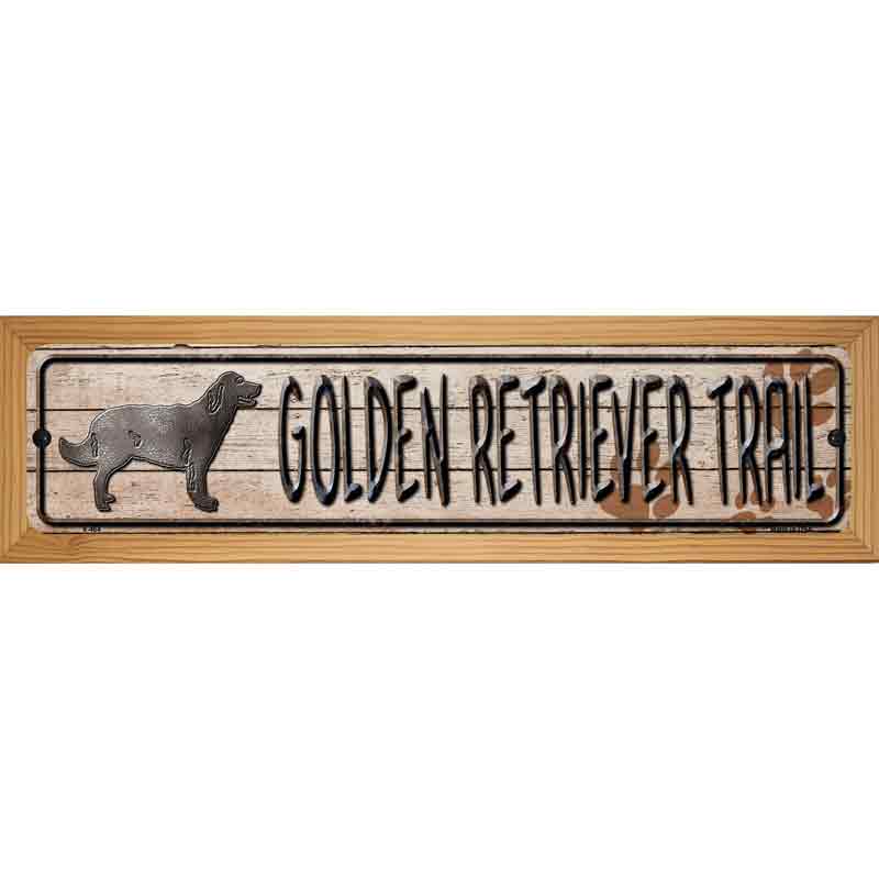 Golden Retriever Novelty Metal Street Sign 19" x 5.5" (WB-K)