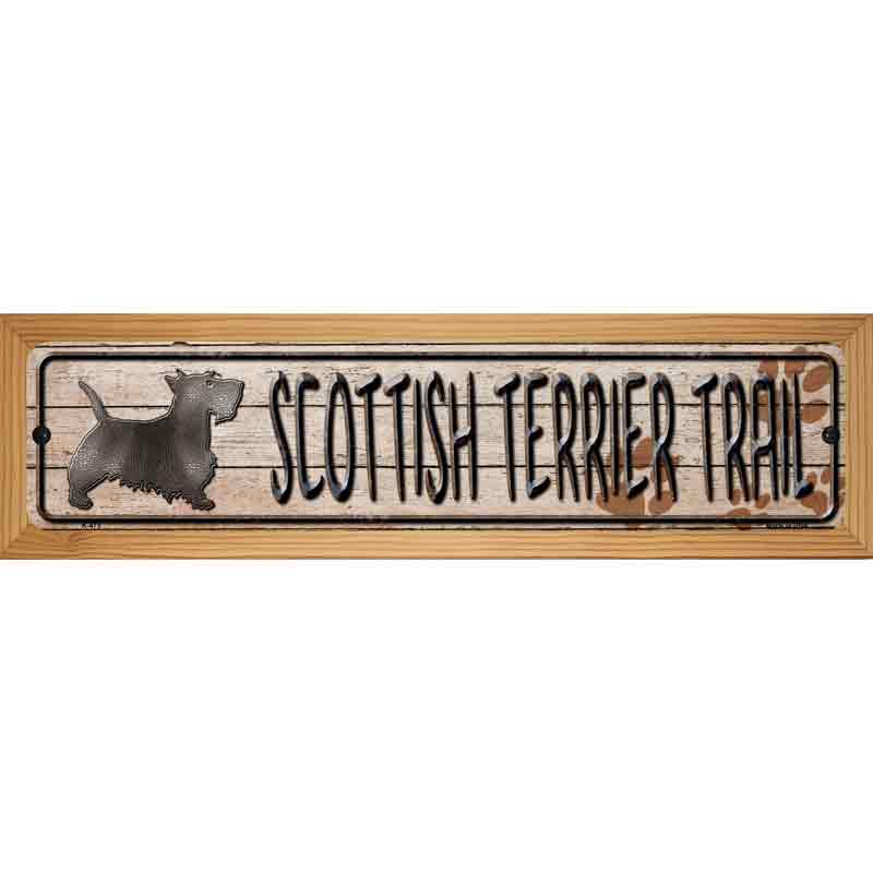 Scottish Terrier Trail Novelty Metal Street Sign 19" x 5.5" (WB-K)