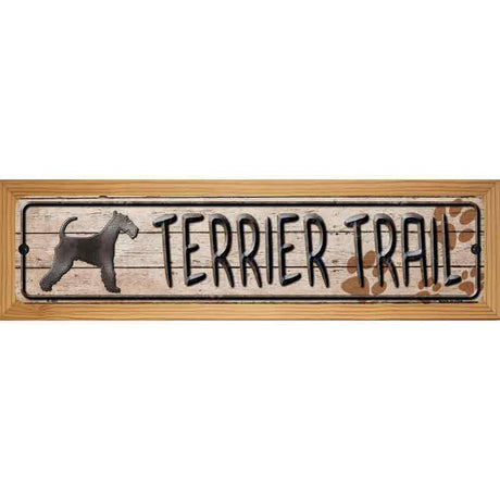 Terrier Trail Novelty Metal Street Sign 19" x 5.5" (WB-K)