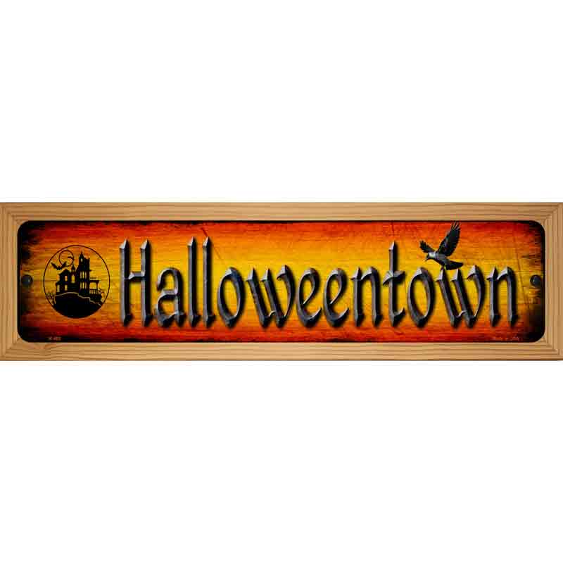 Halloweentown Novelty Metal Street Sign 19" x 5.5" (WB-K)