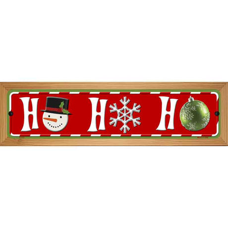 Ho Ho Ho Novelty Metal Street Sign 19" x 5.5" (WB-K)