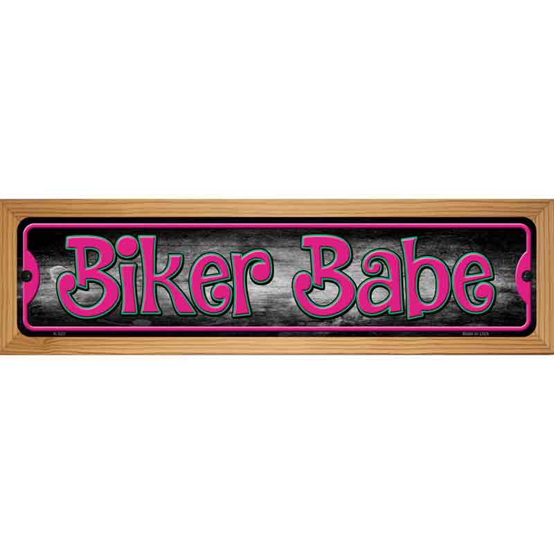 Biker Babe Novelty Metal Street Sign 19" x 5.5" (WB-K)