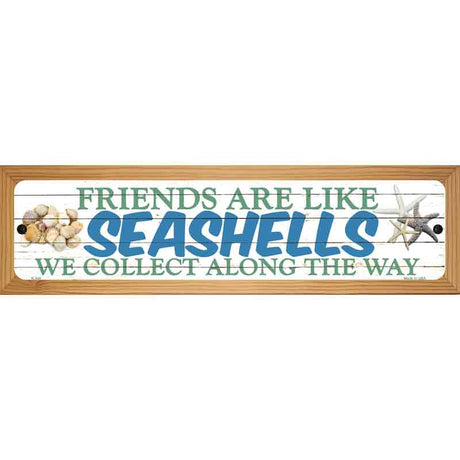 Seashells Novelty Metal Street Sign 19" x 5.5" (WB-K)