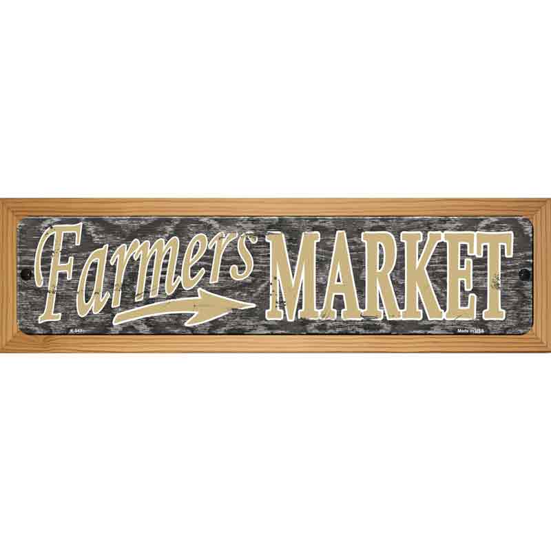 Farmers Market Novelty Metal Street Sign 19" x 5.5" (WB-K)