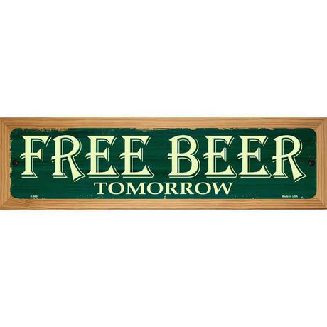 Free Beer Novelty Metal Street Sign 19" x 5.5" (WB-K)