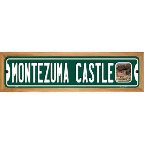 Montezuma Castle Novelty Metal Street Sign 19" x 5.5" (WB-K)