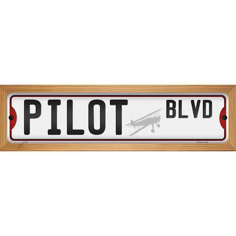 Pilot Blvd Novelty Metal Street Sign 19" x 5.5" (WB-K)