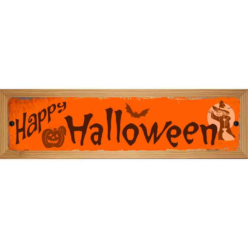 Happy Halloween Novelty Metal Street Sign 19" x 5.5" (WB-K)