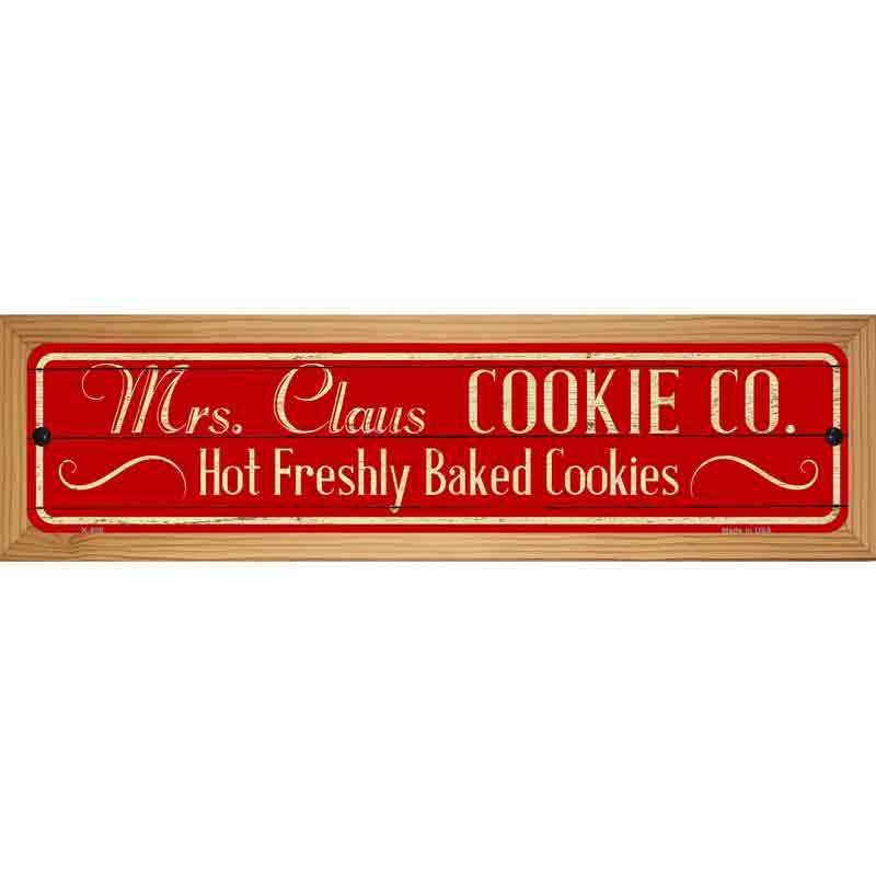 Mrs Claus Cookie Co Novelty Street Sign 19" x 5.5" (WB-K)