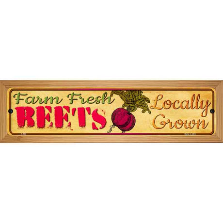 Farm Fresh Beets Novelty Metal Street Sign 19" x 5.5" (WB-K)