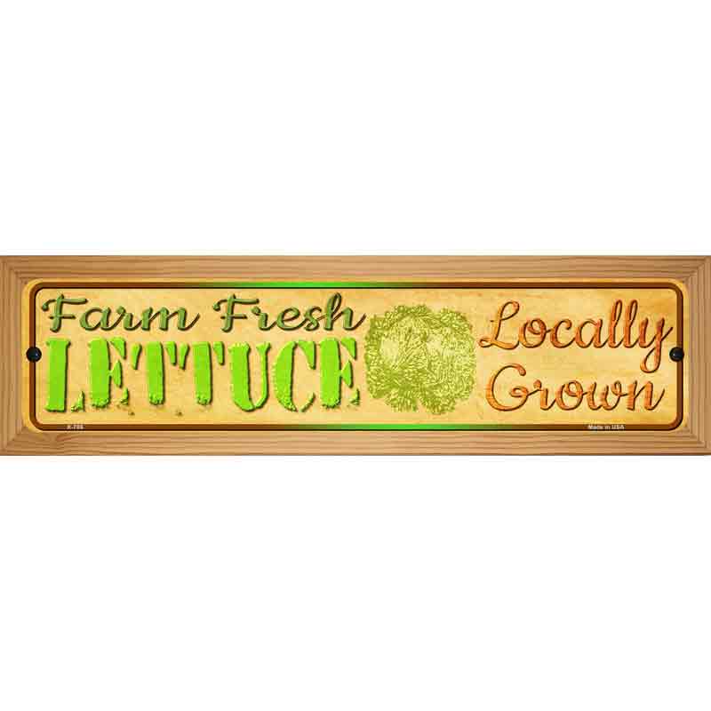 Farm Fresh Lettuce Novelty Metal Street Sign 19" x 5.5" (WB-K)