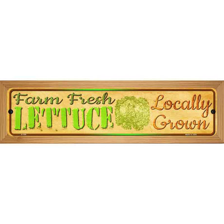 Farm Fresh Lettuce Novelty Metal Street Sign 19" x 5.5" (WB-K)