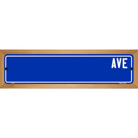 Blue Avenue Blank Novelty Street Sign 19" x 5.5" (WB-K)