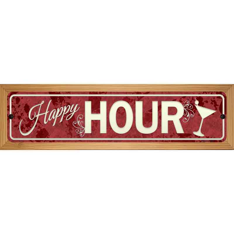 Happy Hour Novelty Street Sign 19" x 5.5" (WB-K)