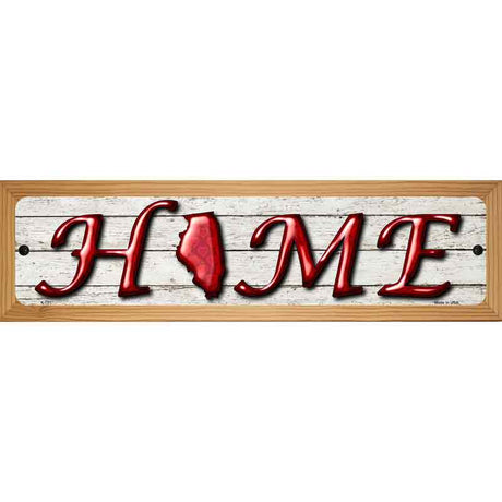 Illinois Home State Outline Novelty Metal Street Sign 19" x 5.5" (WB-K)