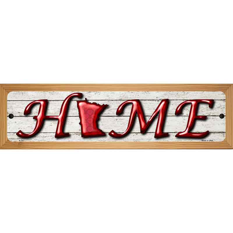 Minnesota Home State Outline Novelty Metal Street Sign 19" x 5.5" (WB-K)