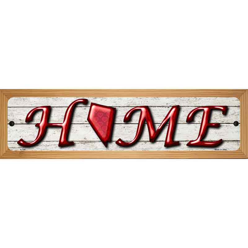 Nevada Home State Outline Novelty Metal Street Sign 19" x 5.5" (WB-K)